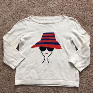 Crewcuts Hat Lady Sweater Girls 10 White